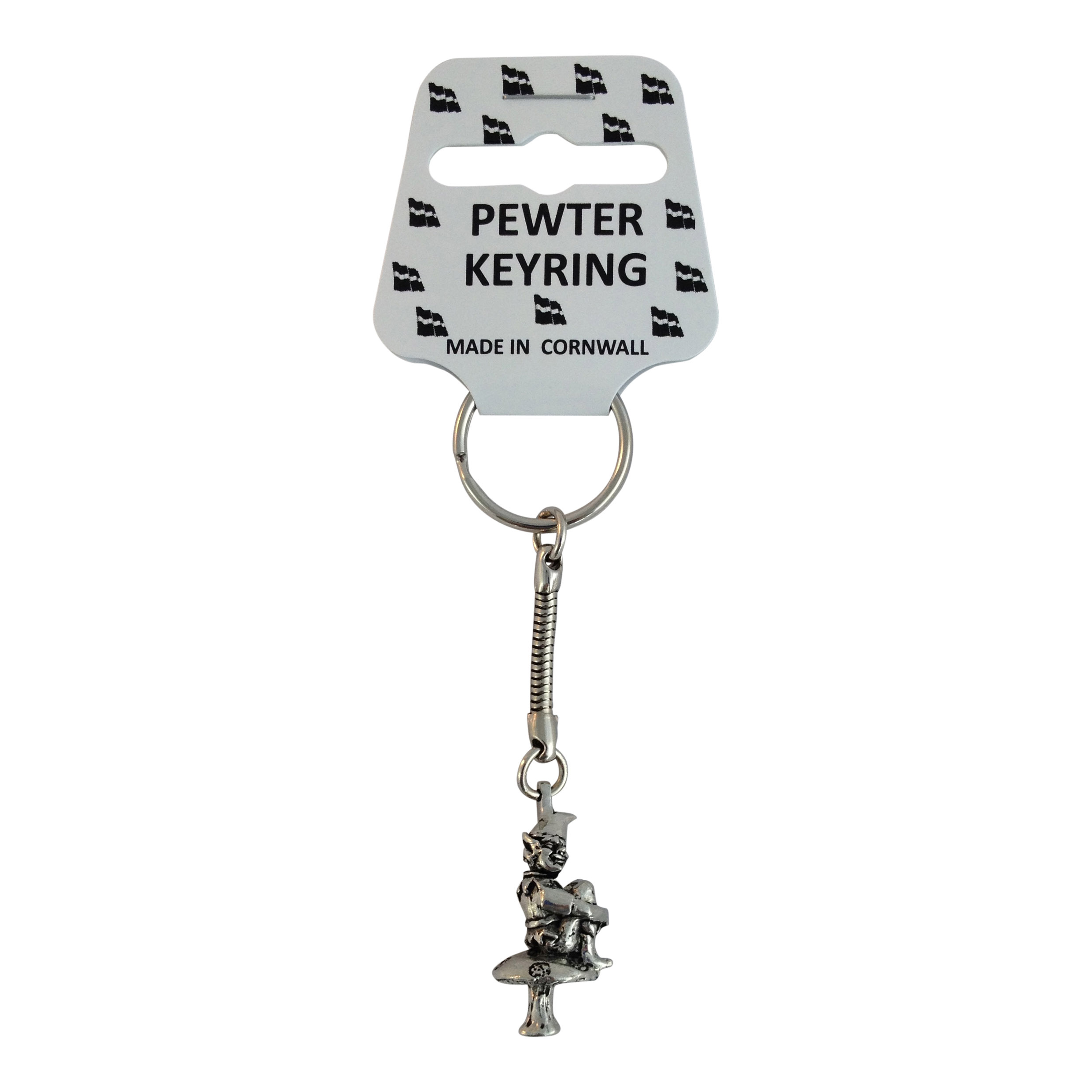 Pewter Piskie Keyring