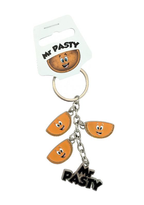 Mr Pasty Metal Charm Keyring