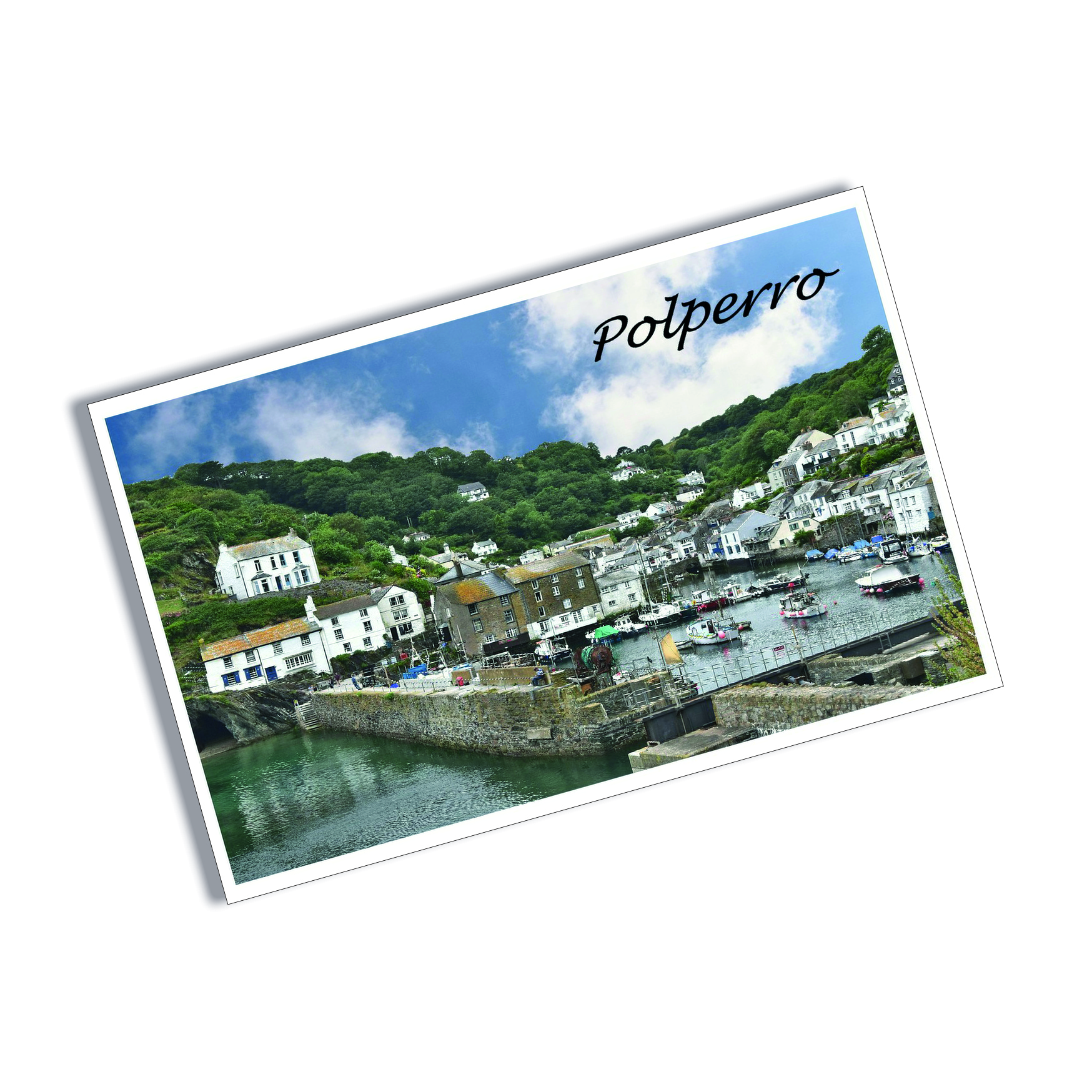 Tin Plate Magnet Polperro Harbour