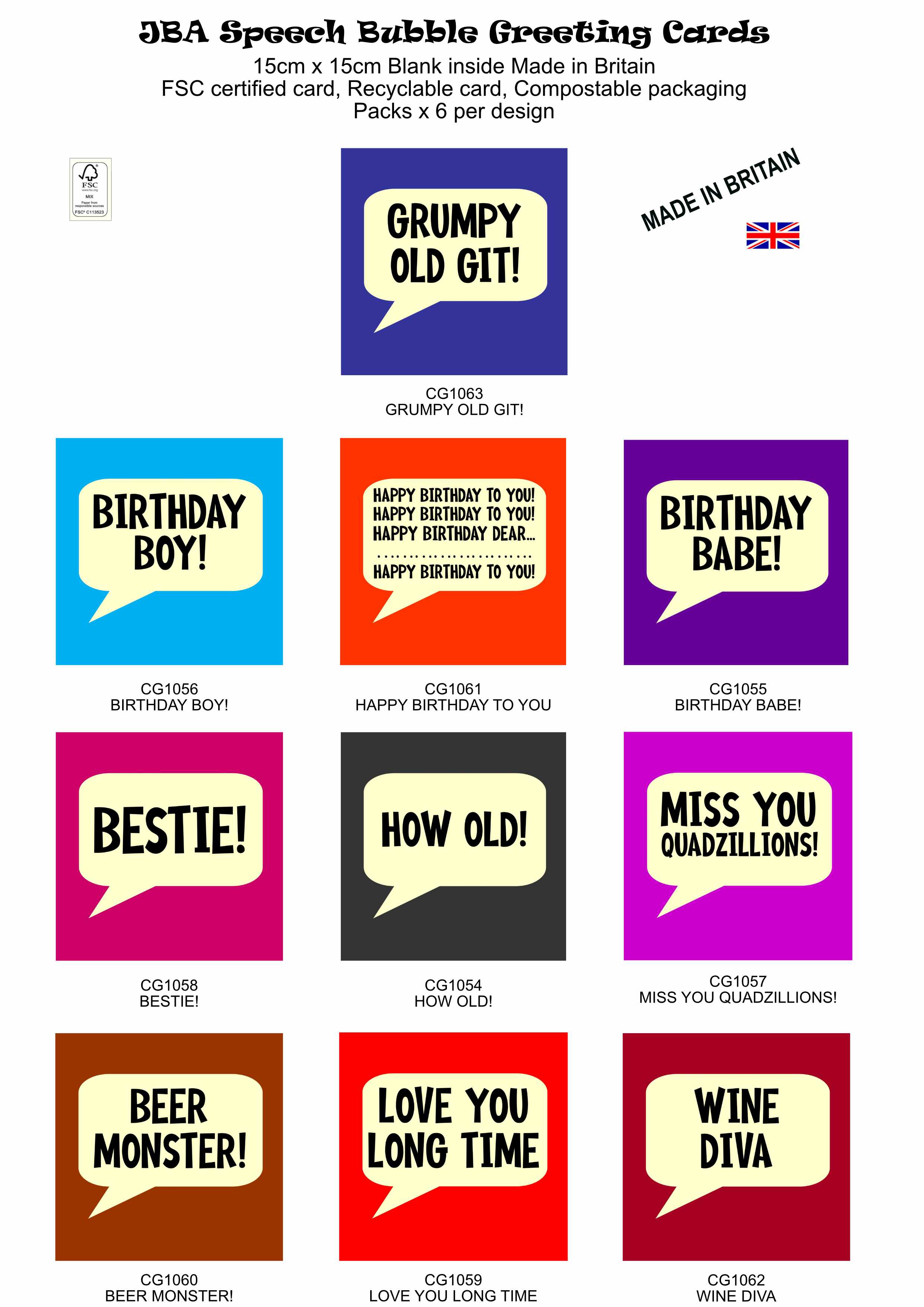 Greeting Cards Cornwall Speech Bubble Range Page 2