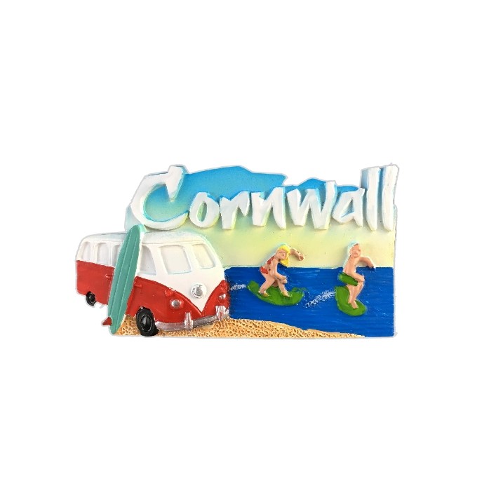 Resin Cornwall Surfer Magnet