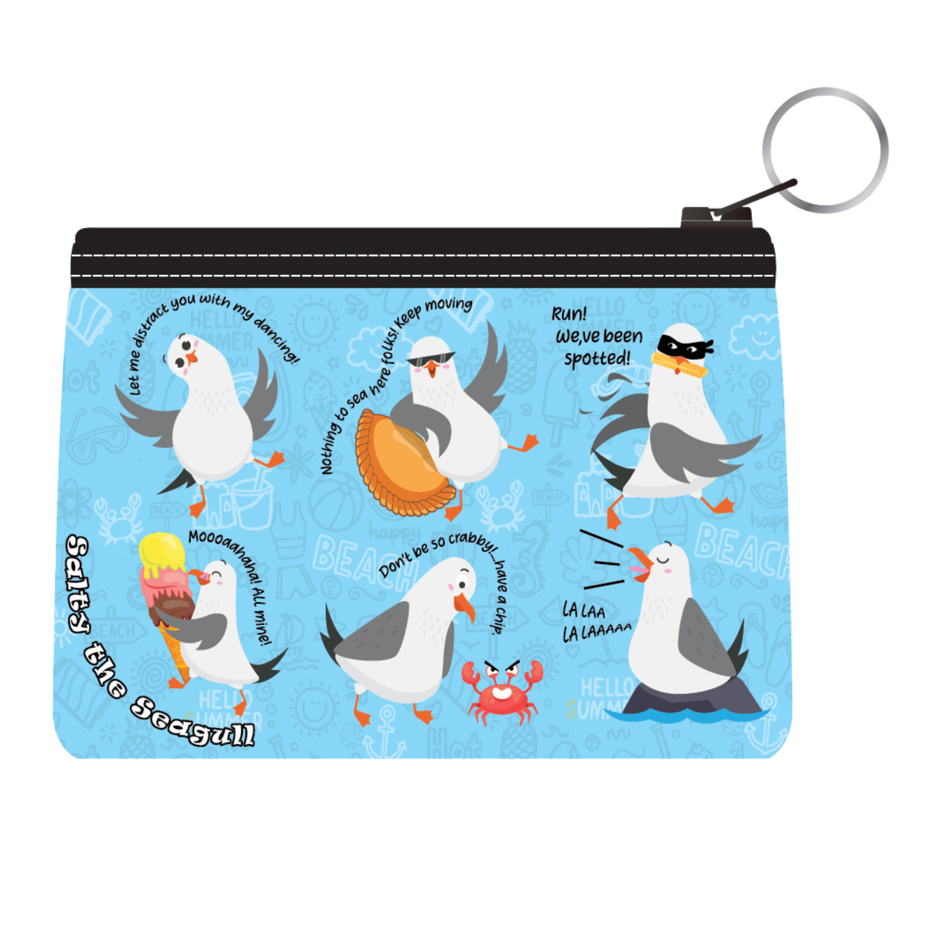 Salty the Seagull Coin Purse with Keyring