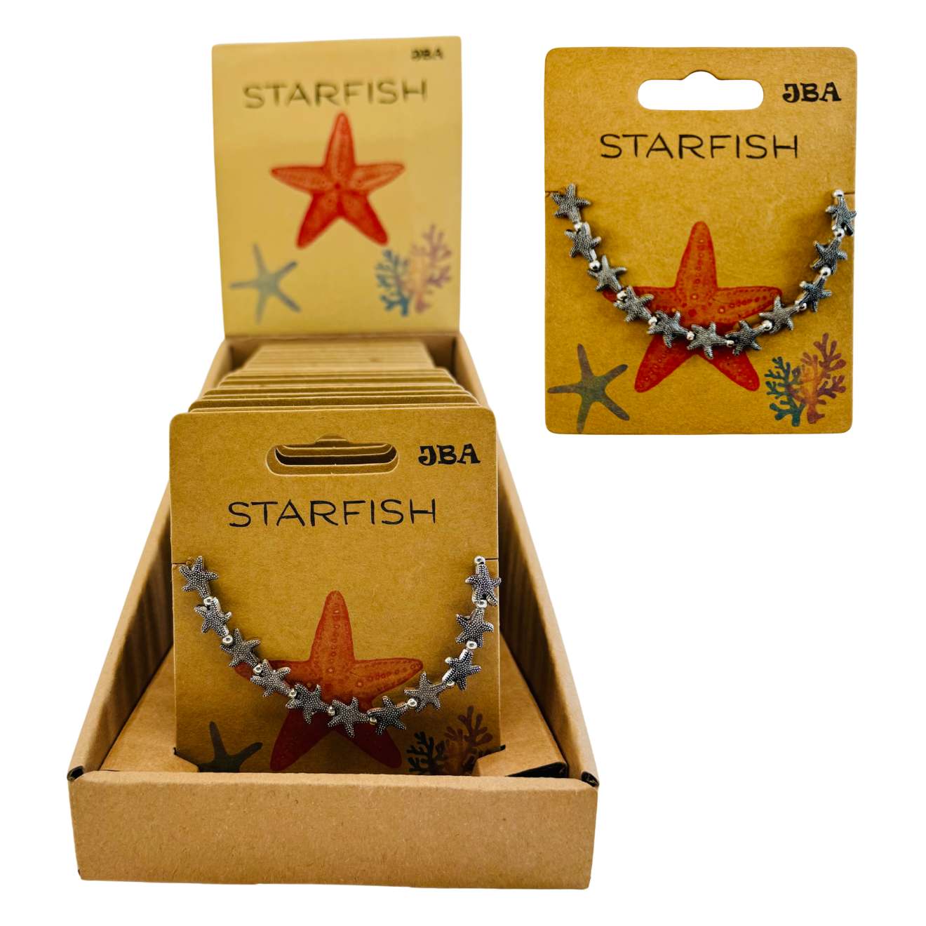 Carded Starfish Bracelet