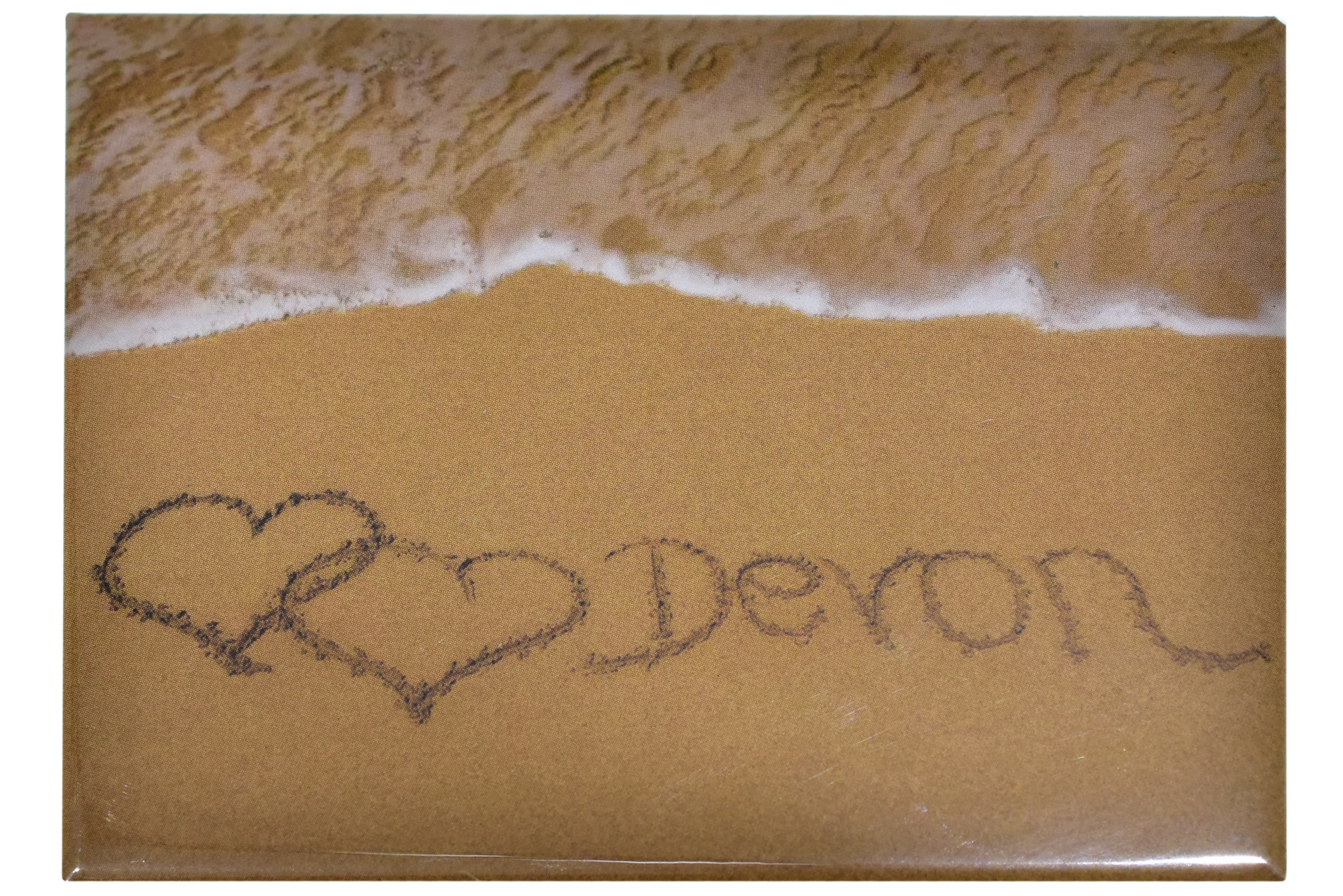 Devon Heart in Sand Tin Plate Magnet