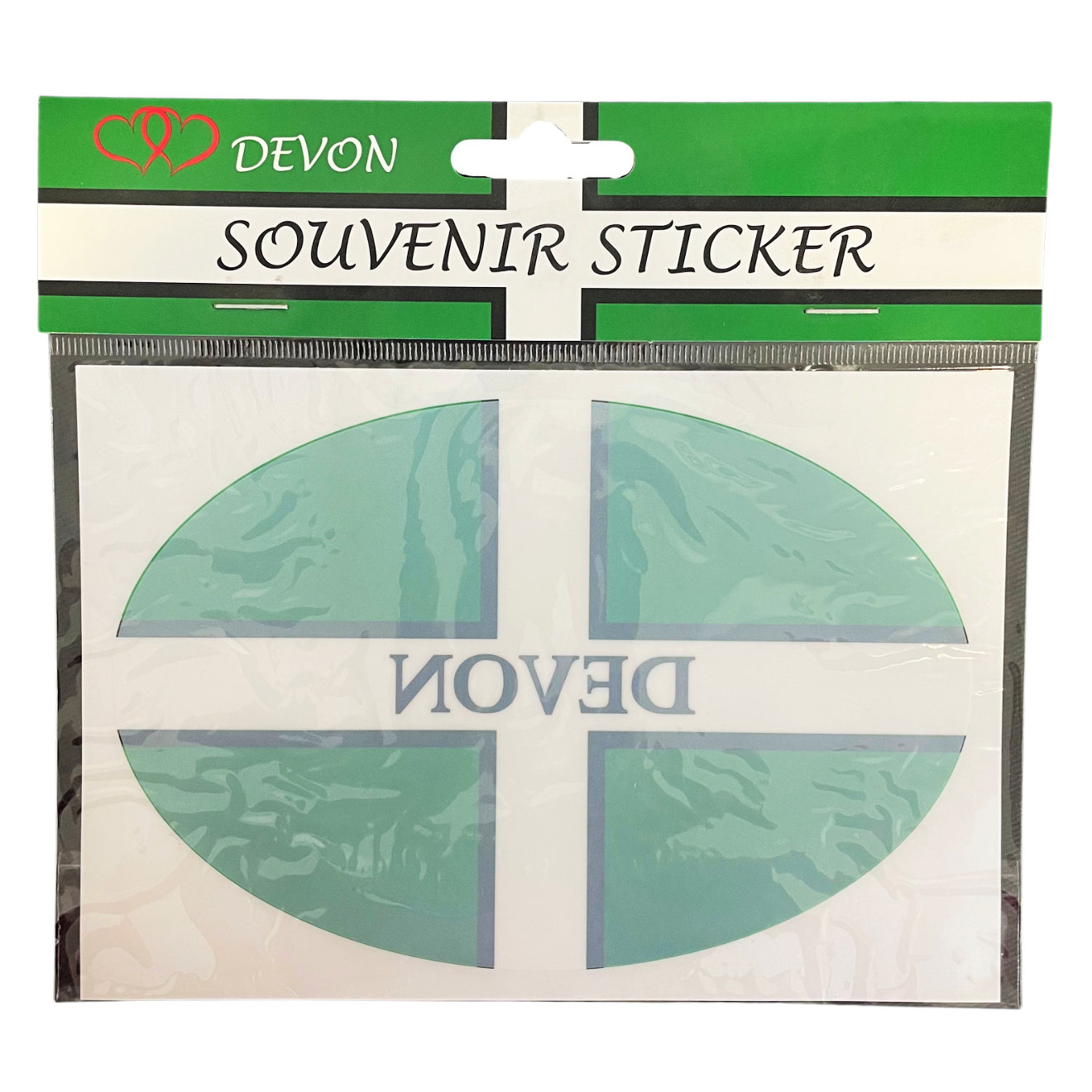 Devon Flag Oval Window Sticker