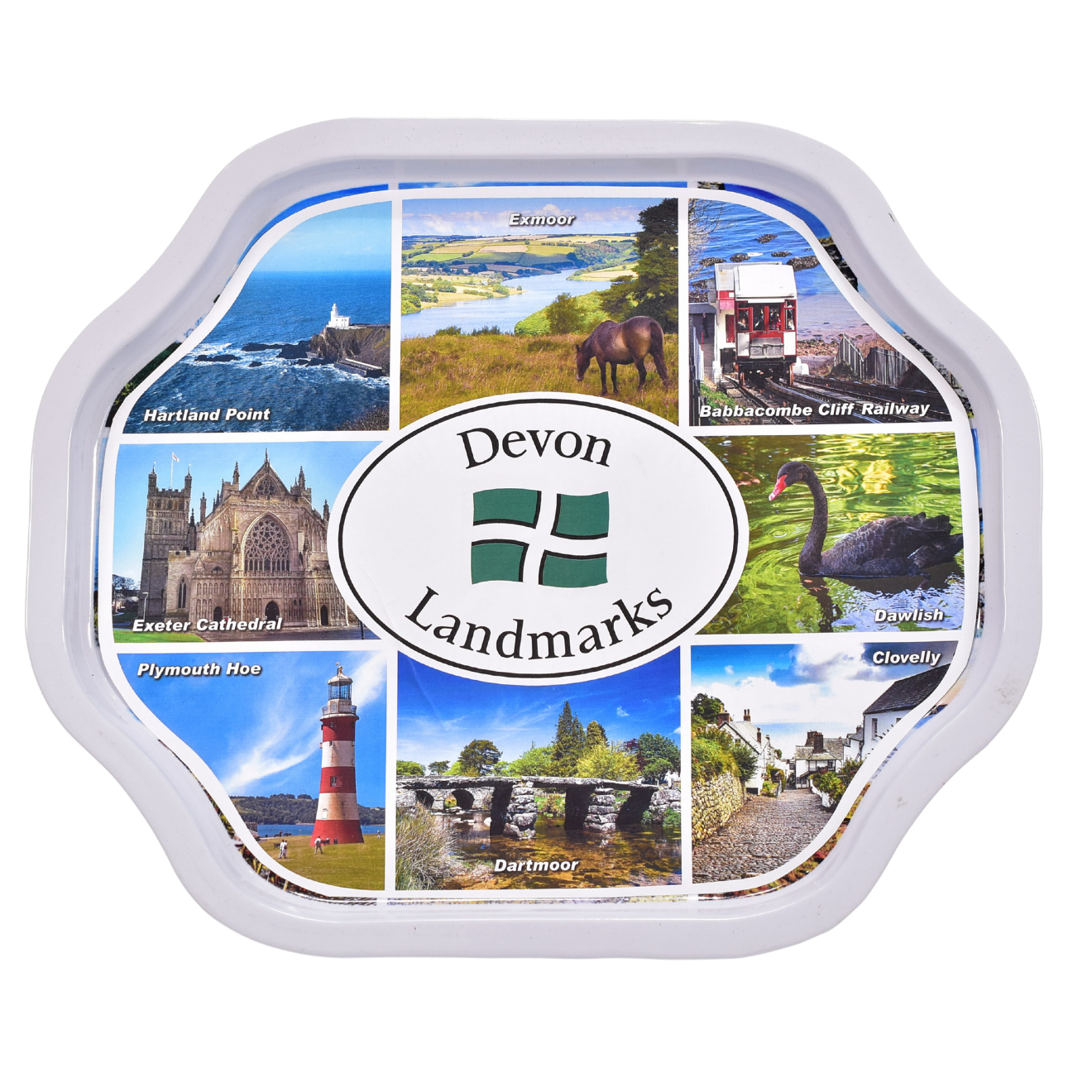 Devon Landmarks Tin Tray 33cm