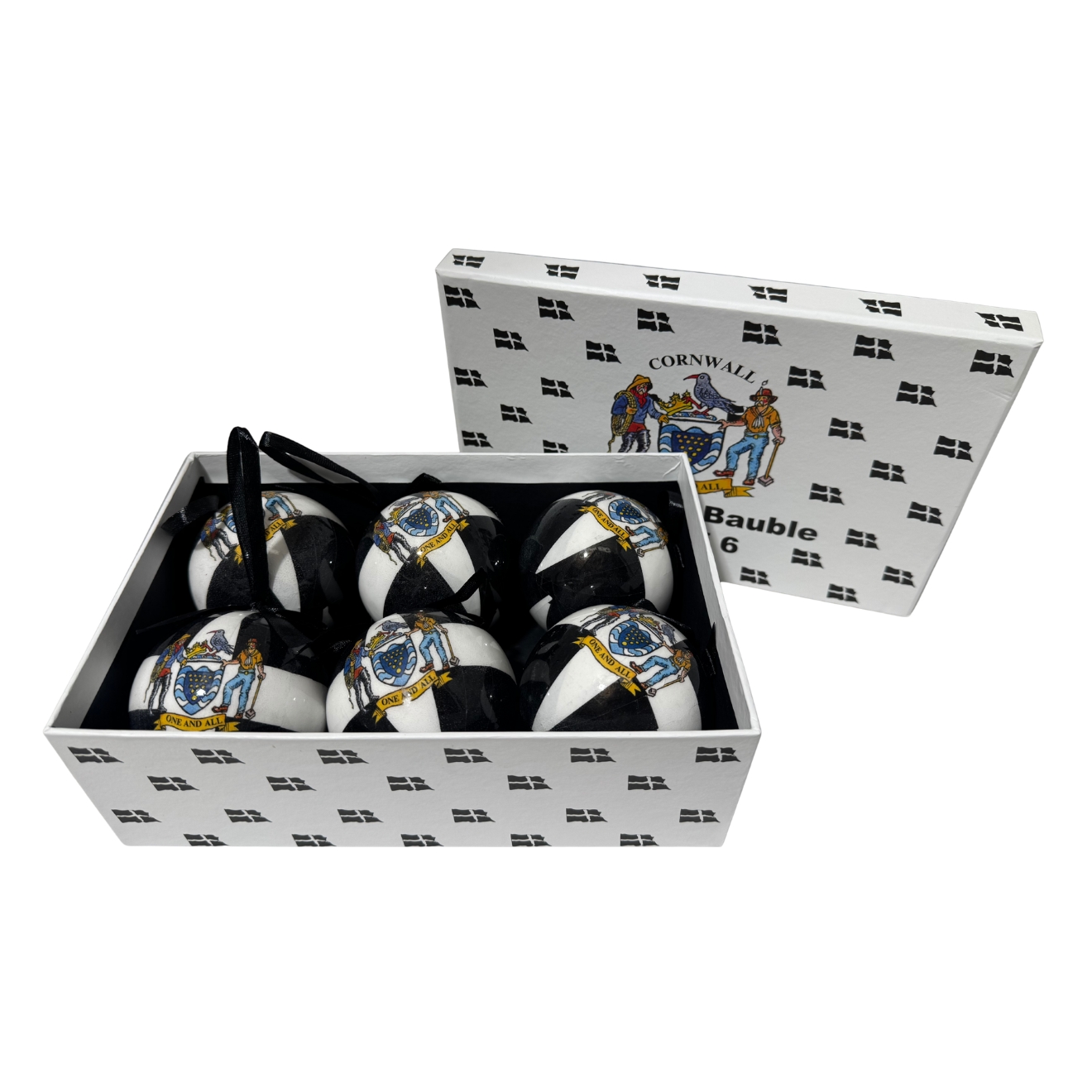 Gift box of 6 Cornwall One & All Christmas Baubles
